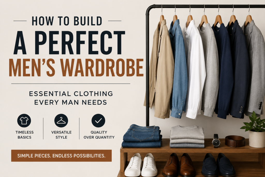 How to Build a Perfect Men’s Wardrobe: Essential Clothing Every Man Needs How to Build a Perfect Men's Wardrobe: Essential Clothing Every Man Needs